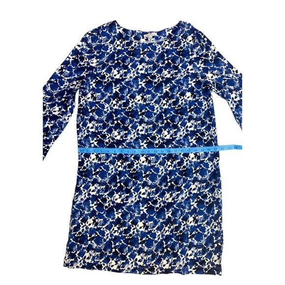 J.Crew Mercantile Size L Blue Floral Shift Dress - Picture 8 of 9